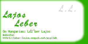 lajos leber business card